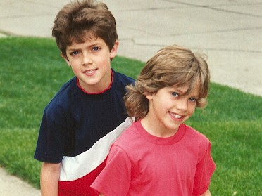 19950501b Blair Burnham Roller Blading Coon Skin Cap House Mair Sterling Heights Michigan