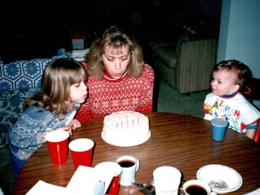 19960201a Blair Burnham Birthday Pam 40th House San Diego Lathrup Village Michigan