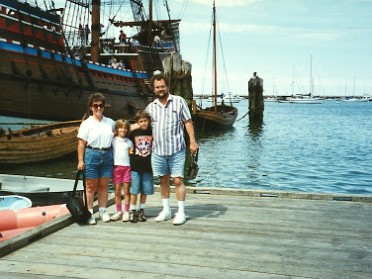 19960627b Burnham Trip USA Space Camp East Coast Plymouth Rock Massachusetts