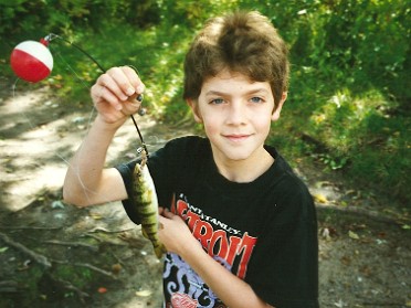 19960901a Burnham Trip Sports Father Son Fishing Michigan