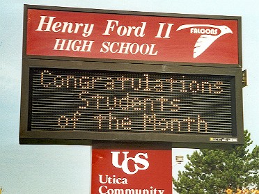 20000920a Burnham School Dan Student Of The Month Henry Ford II High House Mair Sterling Heights Michigan
