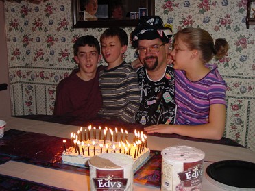 20010331a Belan Blair Burnham Jamrisko Kuzenko Birthday Party John Jr 40th Camera 1 House Shannon Sterling Heights Michigan