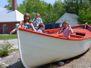 20010528b Burnham Roberts Trip Camping Church Memorial Day Forty Mile Point Lighthouse Michigan