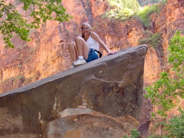 20010621b Burnham Trip Western US Zion National Park River Walk Utah