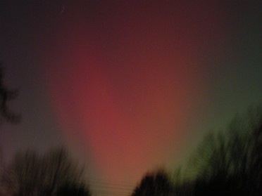 20011106a Burnham Trip Aurora Borealis - Early Morning Backyard Views Michigan