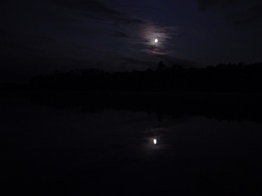 20020719a Burnham Trip Camping Upper Peninsula Clear Lake State Park Clear Lake In Da Moonlight Michigan