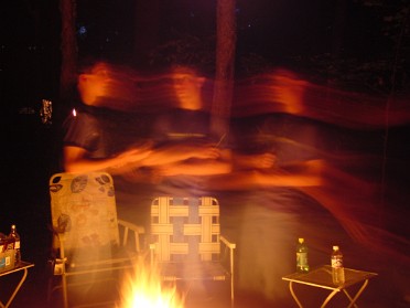 20030711bb Blair Burnham Szandzik Trip Camping Holly State Recreation Area Friday Night Campfire Michigan