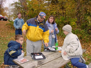20031018c Burnham Van Dkye Trip Church Camping Ionia State Recreation Area Saturday Morning Fishing MIchigan