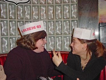 20031227d Burnham Szandzik Trip Dinner At Ed Debevic's Chicago Illlinois