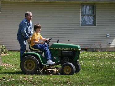 20040418c Boblenz Mantey Yard Mowing Joel
