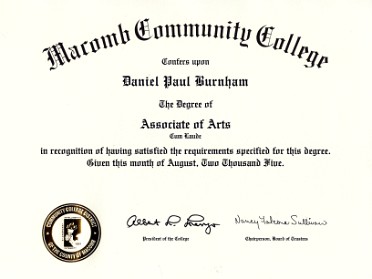 20051129a Burnham School College Dan Associate Of Arts Degree Macomb Community College