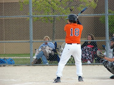 20080521a.18.b Blair Burnham Trip Sports Justin Travel Baseball Team 18 - Batting Michigan