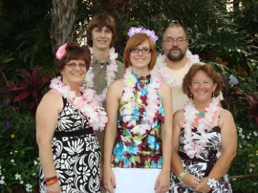 20090611a Burnham Mantey Woods Trip Disney Luau Polynesian Resort Florida