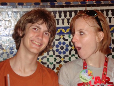 20090613c Burnham Mantey Woods Trip Disney Restaurant Marrakesh Epcot Florida