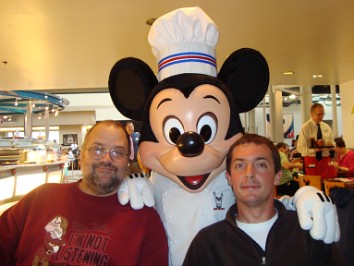 20100321a Burnham Trip Dan Visiting Final Disney Day Chef Mickey's Contemporary Resort Florida
