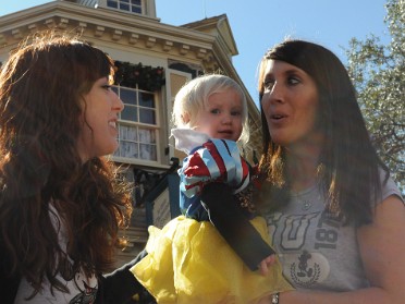 20111218b Boblenz Burnham Mantey McMahan Trip Disney Magic Kingdom Liberty Square Dancing Florida