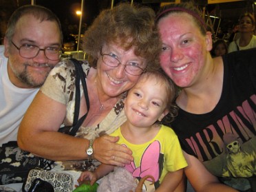 20120803a Burnham Campbell Mantey Trip Disney Epcot Texas Roadhouse Magic Kingdom Florida