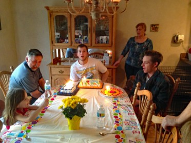 20150426a Blair Burnham Campbell Crites Richardson Birthdays Chris 59th Josh 32nd Justin 21st House Ridge Court New Hudson Michigan