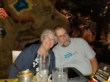 20171021b Burnham Mantey Rehfuss Trip Downtown Disney T-Rex Florida