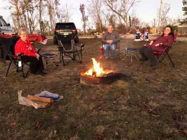 20191224a Burnham Mantey Trip Camping Holiday Christmas Campfire 1993 Dodge Camper Van Torreya State Park Bristol Florida