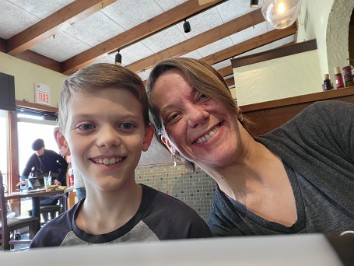 20220303b Bourland Campbell Mother Son Lunch Date Olive Garden Rochester Hills Michigan