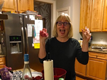 20221108c Burnham Rehfuss Trip Dinner Williamsburg Virginia