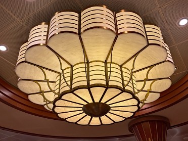 20230305f Burnham Szandzik Trip Disney 4th Cruise Day 2 At Sea Lobby Entertainment And Stateroom Towel Origami Eastern Caribbean