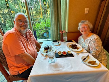 20230607z Burnham Trip Western US Grand Circle Tour Dinner Napa Rose Disney's Grand Californian California