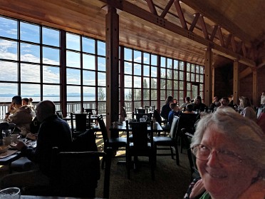 20230625r Burnham Trip Western US Grand Circle Tour Breakfast Grant Village Restaurant Yellowstone National Park Wyoming