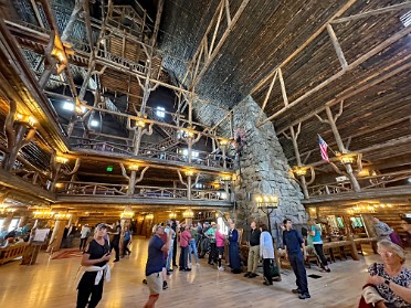 20230625v Burnham Trip Western US Grand Circle Tour Old Faithful Inn Yellowstone National Park Wyoming