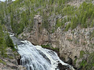 20230626q Burnham Trip Western US Grand Circle Tour Gibbon Falls Yellowstone National Park Wyoming