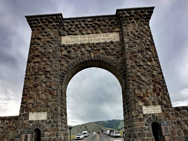 20230627x Burnham Trip Western US Grand Circle Tour Lunch Roosevelt Arch Gardiner Montana