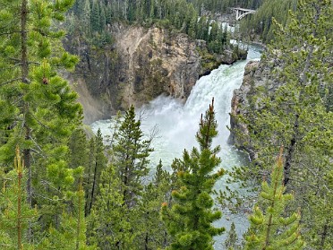 20230628u Burnham Trip Western US Grand Circle Tour Upper Falls Viewpoints Crystal Falls Yellowstone National Park Wyoming