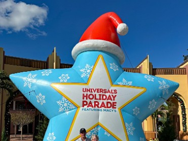 20231209a Burnham Trip Universal Studios Holiday Decor Orlando Florida