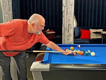 20240227b Burnham Mantey Trip Hotel Pool Sharks Atlanta Georgia