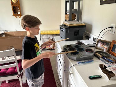 20240627a Bourland Campbell Garden Veggies And Birthday Jack 12th Gift Drums Michigan