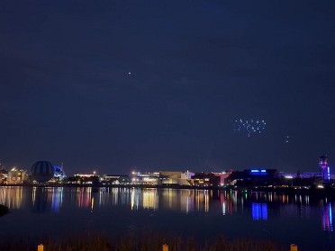 20240704c Burnham Holiday Trip Disney Springs Drone Show Independence Day Michigan