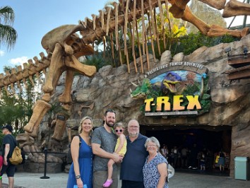 20250210a Burnham Fleming Trip Downtown Disney Springs T-Rex Florida