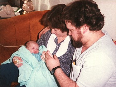19850112a Burnham Newborn Dan 1st Day Home