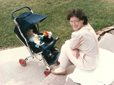 19850401a Burnham Dan Mom Enjoying Spring