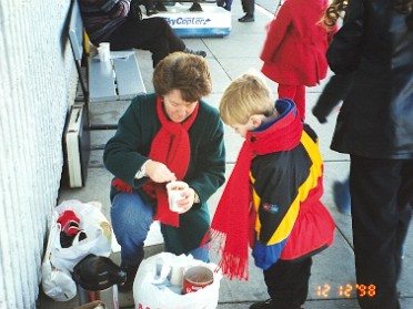19981212a Burnham Szandzik Holiday Church KMart Christmas Caroling