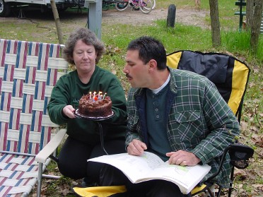 20010526e Burnham Roberts Trip Camping Birthday Church Memorial Day Wilderness Lewis Michigan