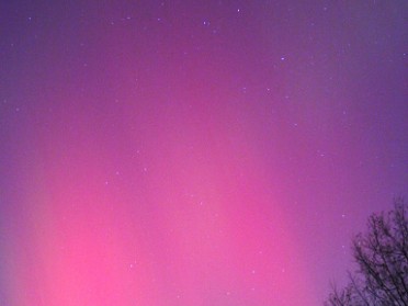 20011106b Burnham Trip Aurora Borealis - Early Morning Backyard Views Enhanced Michigan