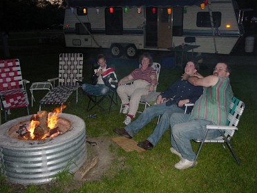20020531e Burnham Trip Camping Algonac State Park Campfire Michigan