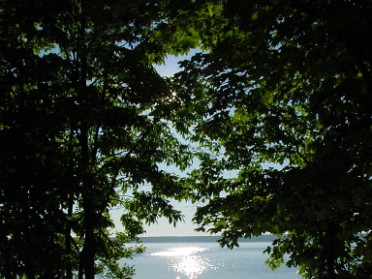 20020711a Burnham Trip Camping Upper Peninsula Lake Gogebic State Park Lake Gogebic Morning Michigan