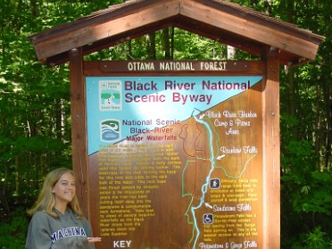 20020711e Burnham Trip Camping Upper Peninsula Black River Scenic Byway Conglomerate Falls Michigan