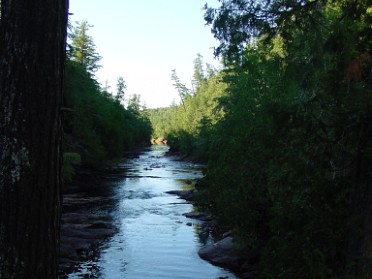 20020711h Burnham Trip Camping Upper Peninsula Black River Scenic Byway Rainbow Falls Michigan