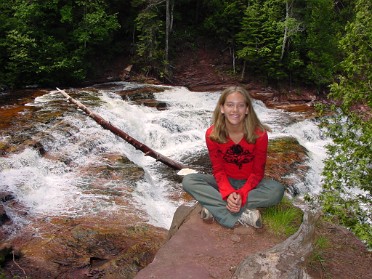 20020712a Burnham Trip Camping Upper Peninsula Other Area Waterfalls Agate Falls Michigan