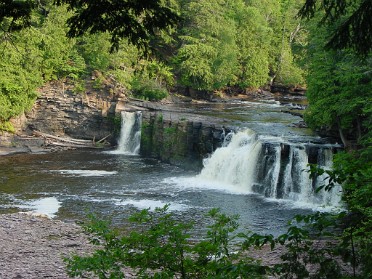 20020715e Burnham Trip Camping Upper Peninsula Porcupine Mountains Wilderness State Park Manabezho Falls Michigan