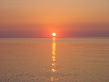 20020715i Burnham Trip Camping Upper Peninsula Porcupine Mountains Wilderness State Park Union Bay Sunset Michigan